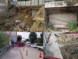 Mut'ta kpr ve yol ksmen kt, evre esnaf madur oldu